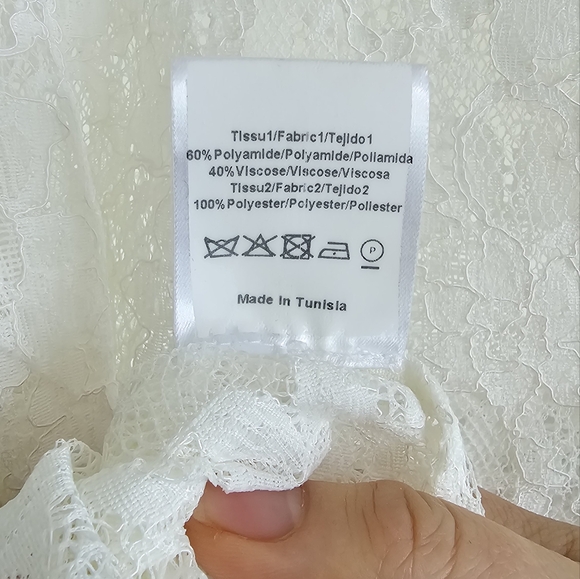 NWT sandro lace roundneck blouse - Picture 9 of 13